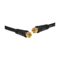 F Type Connector Male To Male RG6 Cable Black
