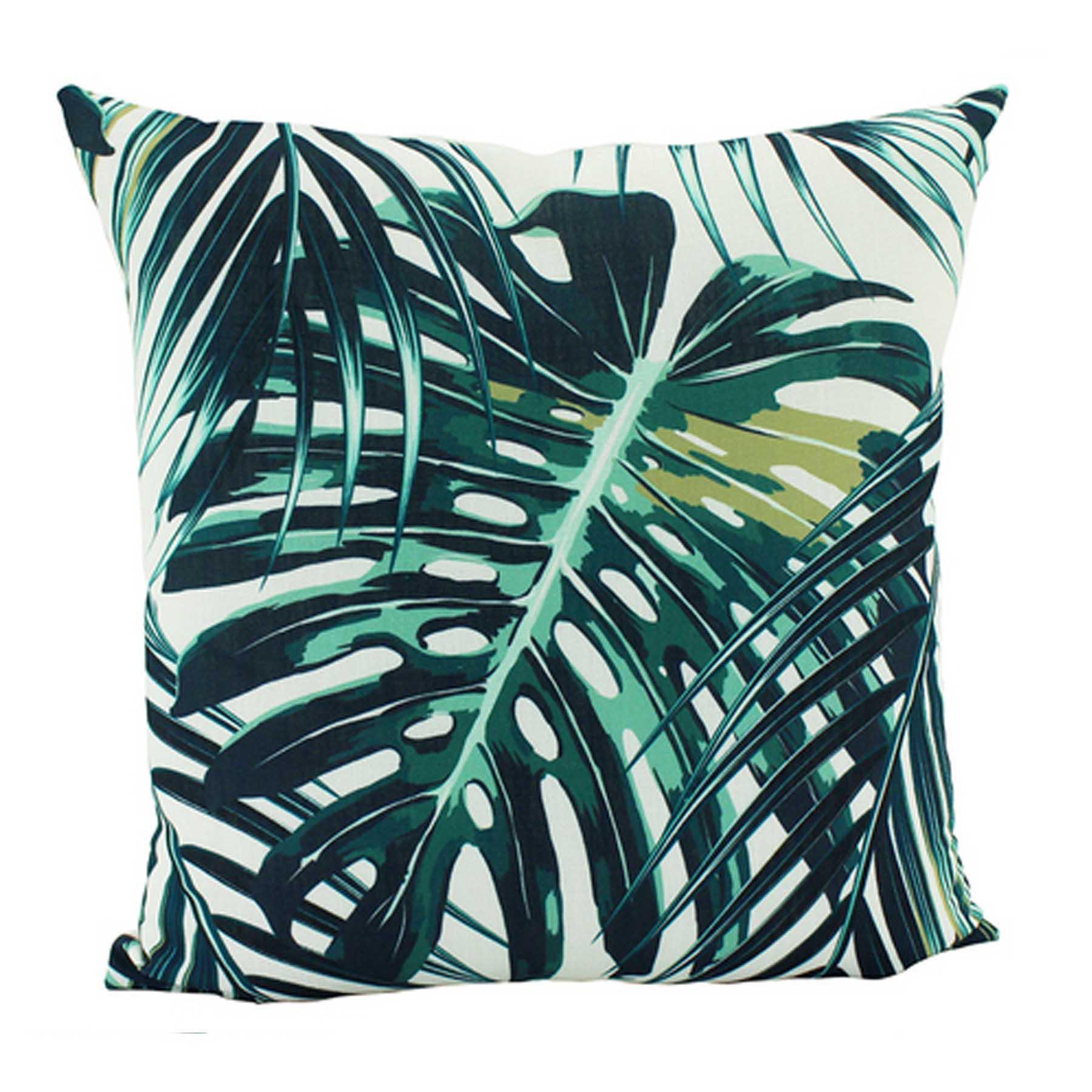 Julia Green Palm Leaves Sofa Bed Decor Throw Cushion 45x45cm