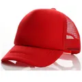 Vicanber Kids Boys Girls Sport Holiday Baseball Cap Casual Trucker Mesh Snapback Hat Cap (Red)