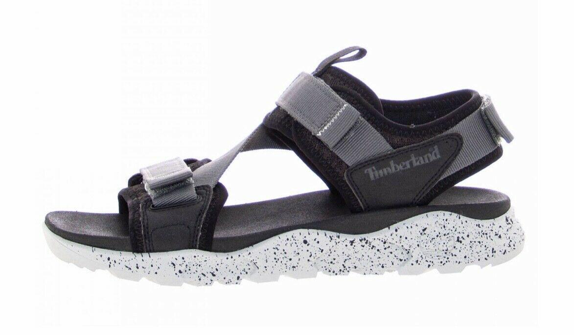 Timberland Mens Ripcord Backstrap Sandals Summer - Black Mesh with Grey - US 12