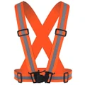 Vicanber Hi Viz Strap High Visibility Safety Reflection Joggerger Waistcoat Cycle Work Belt (Orange)