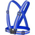 Vicanber Hi Viz Strap High Visibility Safety Reflection Joggerger Waistcoat Cycle Work Belt (Blue)