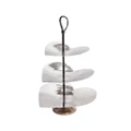 SSH COLLECTION Valentino 52cm Tall 3 Tier Cake Stand - Polished Steel