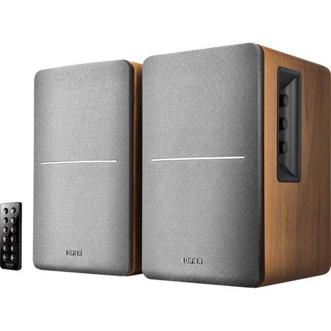 R1280DB-BR 42W Bluetooth Active Speakers Brown Bookshelf Optical