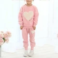 Vicanber Girl Tracksuit Kids Sweatshirt Joggergers Pants Outfit Suit(Pink,2-3 Years)