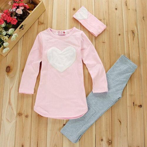 Vicanber Toddler Girls Sweatshirt Long Pants Outfit Set Winter(Pink,1-2 Years)
