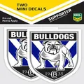 NRL Mini Decal - Canterbury Bulldogs - Car Sticker Set Of 2 - 8x7cm