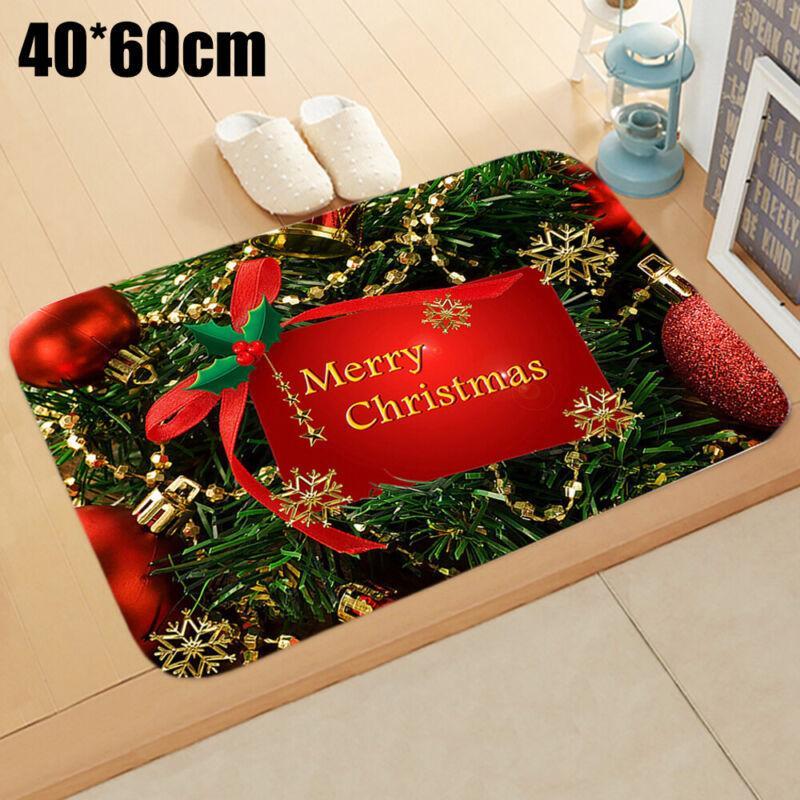 GoodGoods Christmas 3D Printed Carpet Xmas Anti-Slip Room Rug Floor Mat Indoor Decoration (4#)