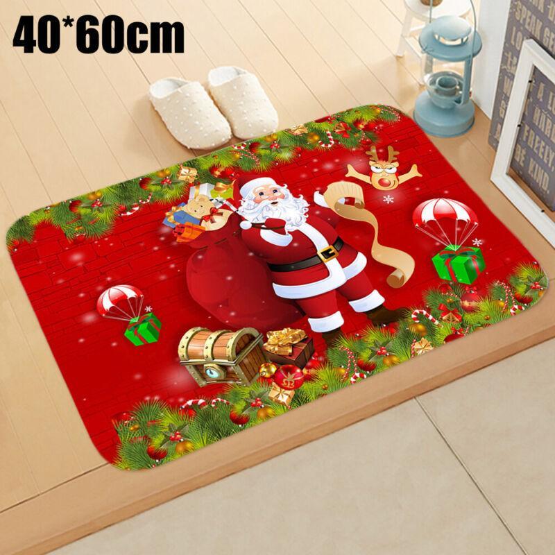 GoodGoods Christmas 3D Printed Carpet Xmas Anti-Slip Room Rug Floor Mat Indoor Decoration (7#)