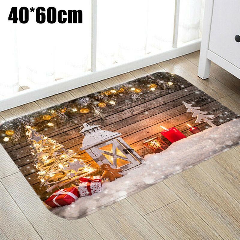 GoodGoods Christmas Printed Anti-Slip Bedroom Living Room Carpet Home Floor Door Mat Decor (40*60cm)