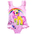 Vicanber Girls Unicorn Swimwear Swimming Ruffle Bikini Beachwear(Pink,3-4 Years)