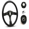 SAAS Steering Wheel Leather 15 " ADR Octane Black Spoke SW515BL-R and SAAS boss kit for Holden Apollo JK 0