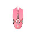 P14 Pink Wired Gaming Mouse Mute Glowing Mice Computer Accessories Portable Design for Windows IOS and Android Tablet