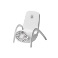Summer White Portable Mobile Phone Holder Small Fan Usb Cartoon Charging with Breathing Light Mini Desktop Cooling Fan