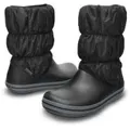 Crocs Womens Ladies Winter Warm Puff Boot Puffer - Black/Charcoal - US W5