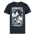 Sonic The Hedgehog Mens Japanese Poster T-Shirt (Black) (S)
