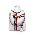 Backpack High Quality Pu Leather Tassel Backpacks for Girls Shoulder Bag Large School Bag Travel Bag