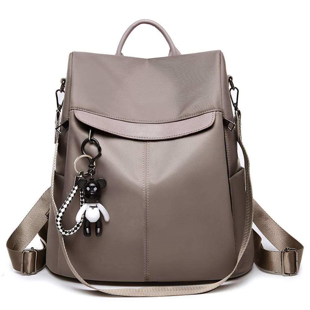 High Quality Solid Color Waterproof Casual Backpacks for Women New Lightweight School Shoulder Bag