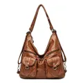Large Capacity Designer Vintage Pu Leather Shoulder Bags for Women Female Handbag Crossbody Bags