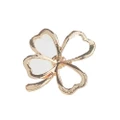 15Pcs New Alloy Anti-glitter Brooch Female 4 Leaf Grass Brooch To Secure Clothing