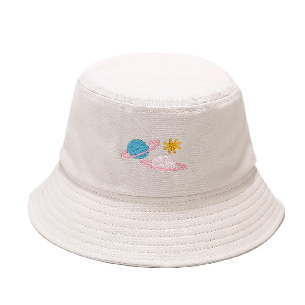 New Creative Asteroid Embroidered Basin Hat Folding Sun Visor Hat
