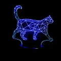 Walking Cat Shape 3D Touch Switch Control Led Light
