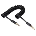 3Pcs 3.5Mm Male To Male Plug Jack Stereo Audio Aux Retractable Coiled Cable For Iphone Ipad Samsung Ipod Laptop Mp3 Mp4 Length: 1.5M
