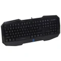 Usb High-End Wired Backlit Blue Multimedia Six Key Gaming Keyboard(Black)