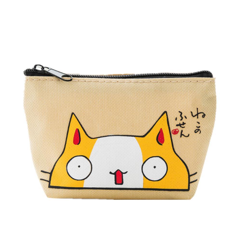 10Pcs Key Pack Cute Money Bags Cat Printed Card Holder Storage Bags Creative Coin Purse Women Wallets Korean Cartoon Portable
