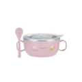 Stainless steel children's rice bowl cartoon eating bowl soup baby bowl dual-use complementary food children's bowl