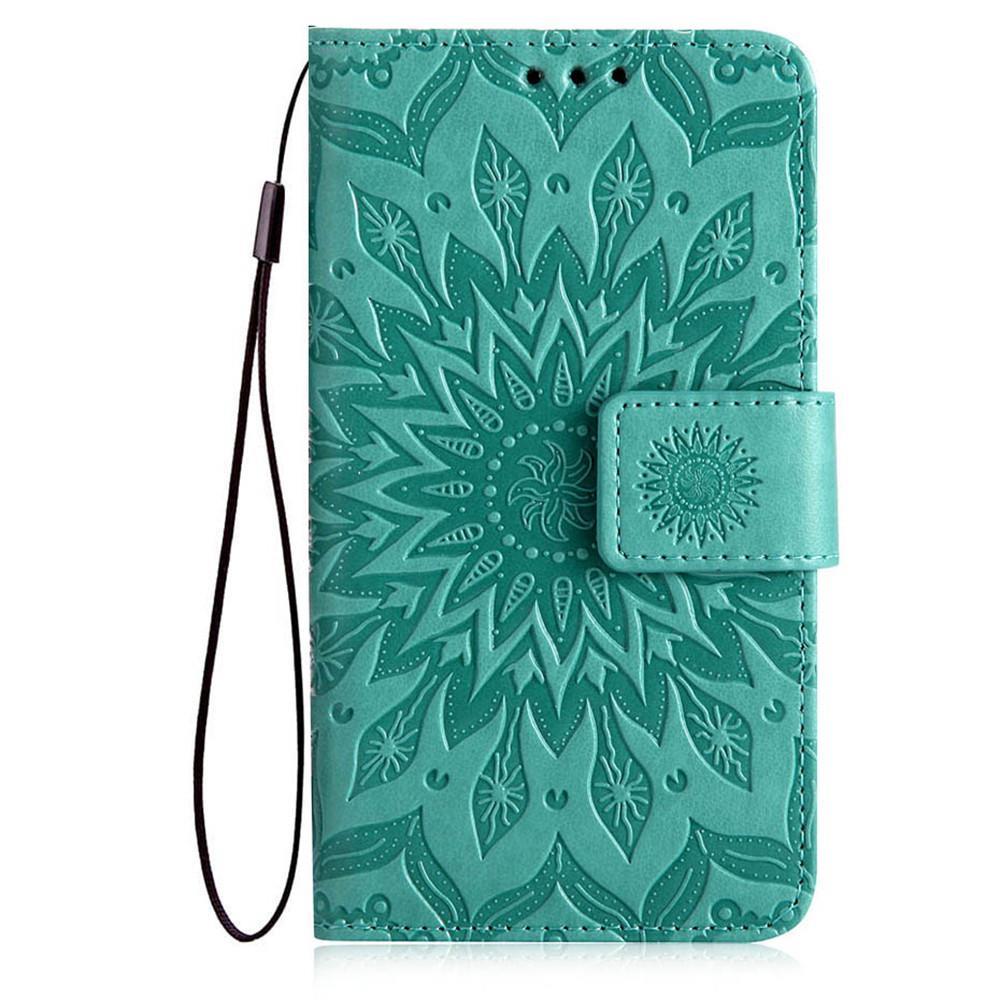 For LG Q60 Case Wallet PU Leather Phone Case For LG Q60 3D Relief Sunflower Flip Case