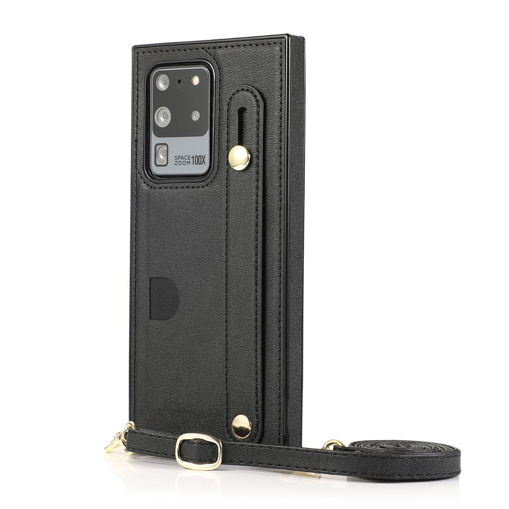 For Huawei Mate 20 Pro Case Cover Wallet Card Shoulder Strap Belt Wristband Holder PU Leather Phone Bag Capa Fundas