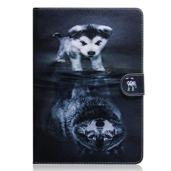 Wolf and Dog Pattern Horizontal Flip Leather Case for Huawei MediaPad T5
