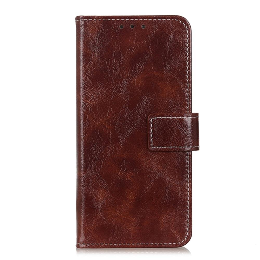 For LG K31 Crazy Horse Texture Horizontal Flip Leather Case with Holder & Card Slots & Wallet & Photo Frame(Brown)