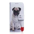 Pug Pattern Coloured Drawing Horizontal Flip Leather Case for Sony Xperia L3, with Holder & Card Slots & Wallet