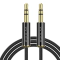 KL-X14 Male to 3.5mm Male Aux Audio Cable for iPhone 6 / Galaxy S8 / Xiaomi Redmi 4X, Length: about 0.5m(Black)