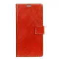 Retro Crazy Horse Texture Horizontal Flip Leather Case for Alcatel 1, with Holder & Card Slots & Photo Frame(Red)