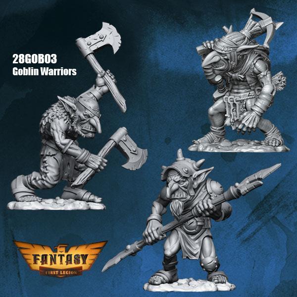 28GOB03 Goblin Warriors - 3 Different Goblins