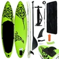 Inflatable Stand Up Paddleboard Set 320x76x15 cm Green vidaXL