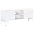 TV Cabinet White 115x30x46 cm Solid Mango Wood vidaXL