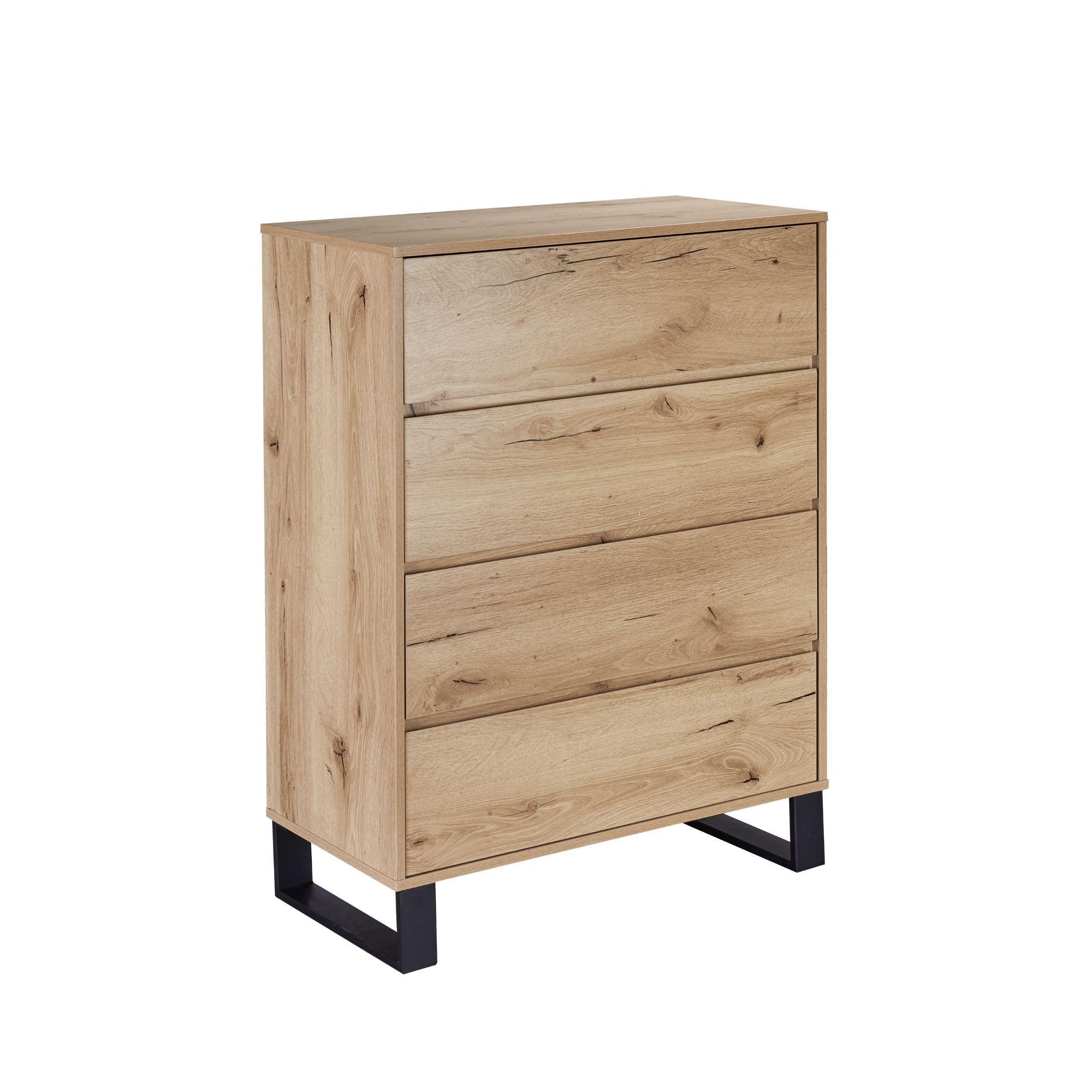 Coogee Oak 4 Drawer Chest