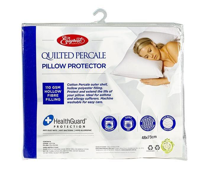 Easy Rest Quilted Percale Standard Pillow Protector Polyster Filling