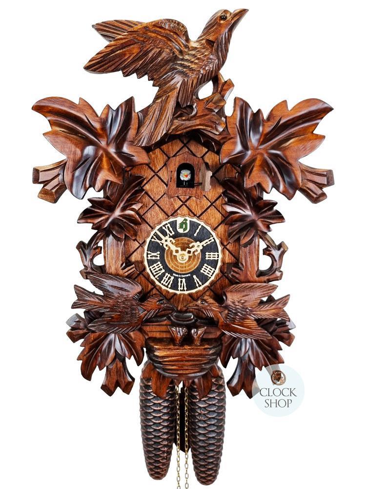 Moving Birds 8 Day Mechanical Carved Cuckoo Clock 40cm By HÖNES