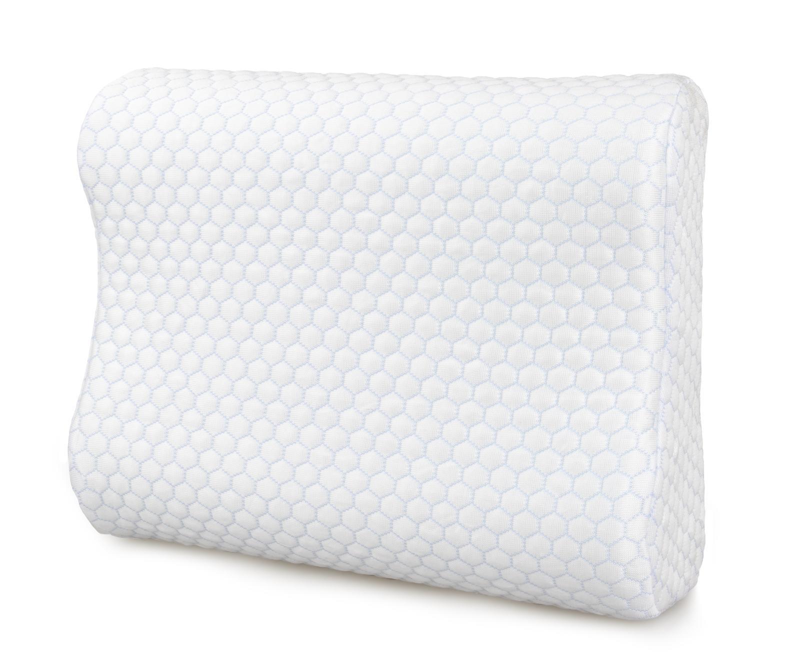 Ardor Contoured Cooling 60x40cm Memory Foam Soft Pillow Bed Sleeping Cushion WHT