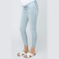 Ripe Maternity Isla Ankle Grazer Denim Jeggings Jeans - Clean Fade