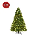 5 FT + LED LIGHTS-Christmas Trees with Led Lights Decoration for Christmas Parties