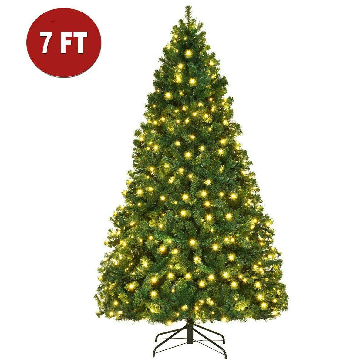 7 FT + LED LIGHTS-Christmas Trees with Led Lights Decoration for Christmas Parties