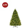 4 FT + LED LIGHTS-Christmas Trees with Led Lights Decoration for Christmas Parties
