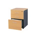 Mantone Mobile Pedestal Drawer Filing Cabinet Storage - Select Beech/Ironstone