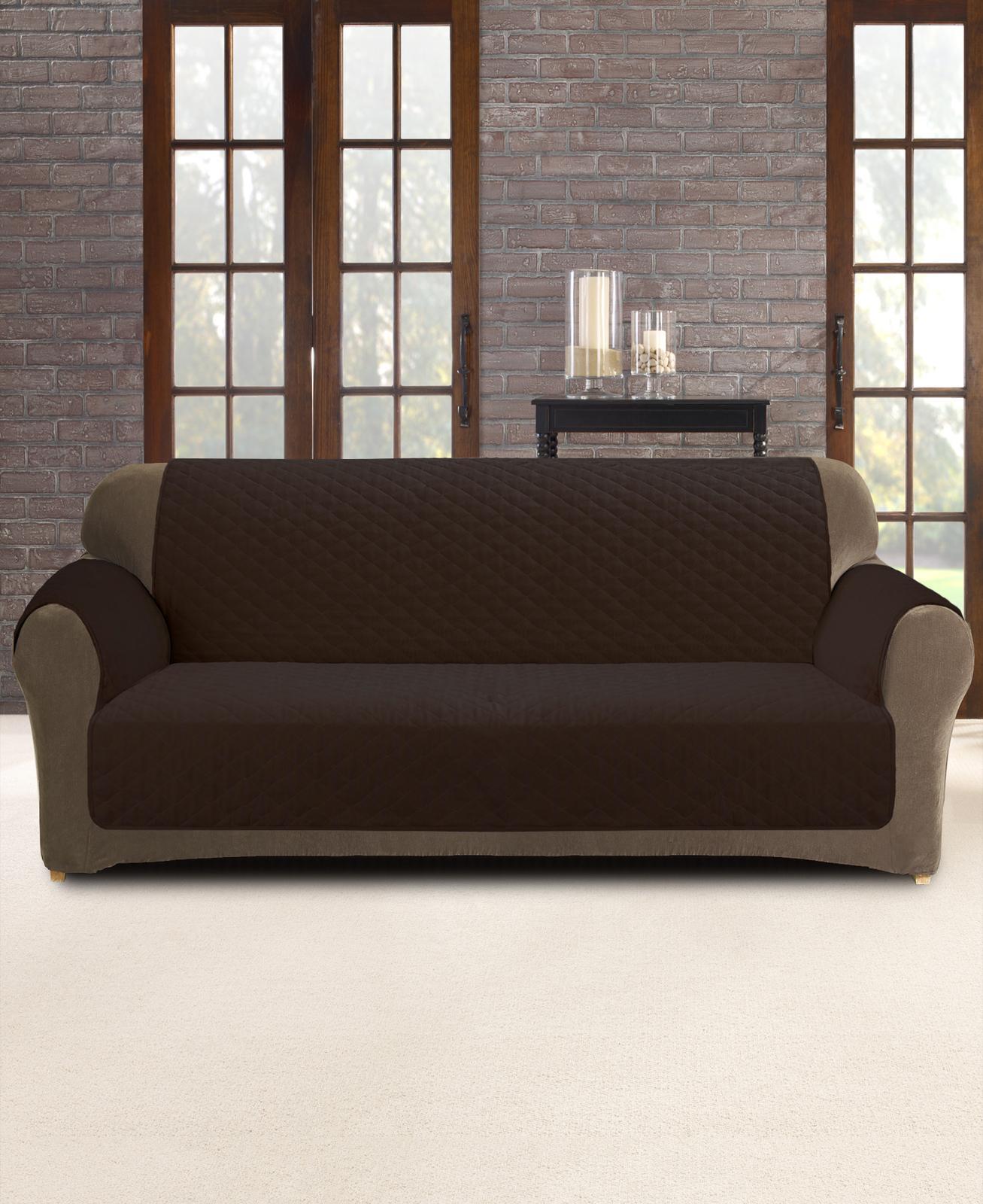Custom Fit 2-Seater Sofa/Couch/Seat Home Lounge Cover Protector Slipcover Coffee